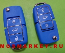 Выкидной ключ KEYDIY, 3 кнопки для приборов - KD200, KD900, KD900+ ( В серия) - blue