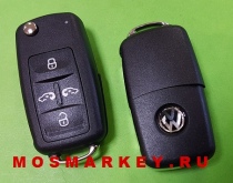 Volkswagen - корпус выкидного ключа HU66, 4 кнопки