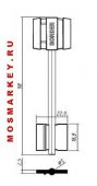 БОРДЕР-6 - сувальдная заготовка ключа (дверняк) (98ммx18.8ммx22ммx5.0мм)\ (BRD6DP), (комплект 5шт)