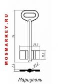 МАРИУПОЛЬ-1 сувальдная заготовка ключа (дверняк 74ммx12.2ммx28.2ммх5.2мм), (комплект 5шт)