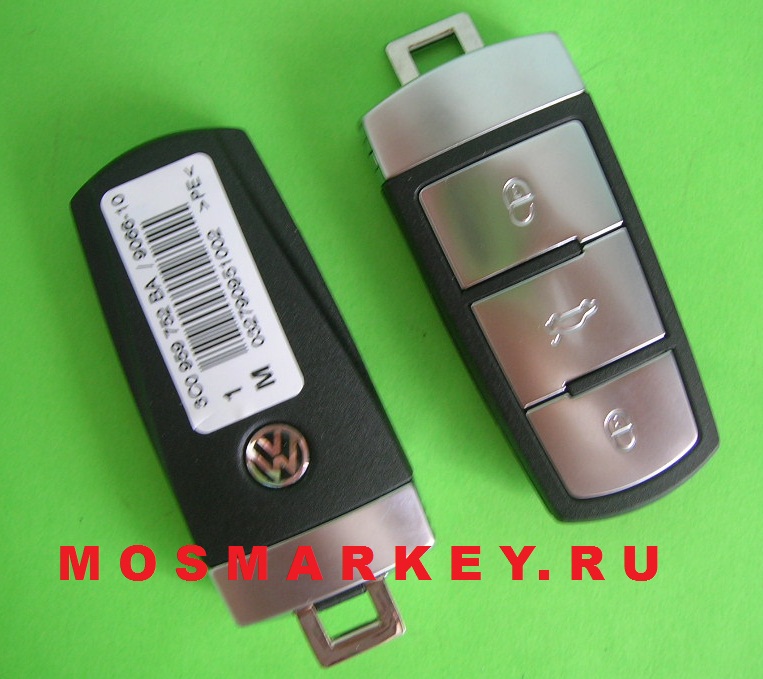 ОРИГИНАЛ VW magotan smart remote key 3 button (433MHZ) ID48