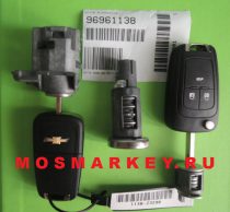 ОРИГИНАЛ Chevrolet Cruze(седан) - комплект замков и ключей(3 кнопки) 433Mhz 