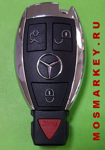  Mercedes смарт ключ(VVDI - Xhorse),  3 кнопки + паника(Америка) - 315Mhz