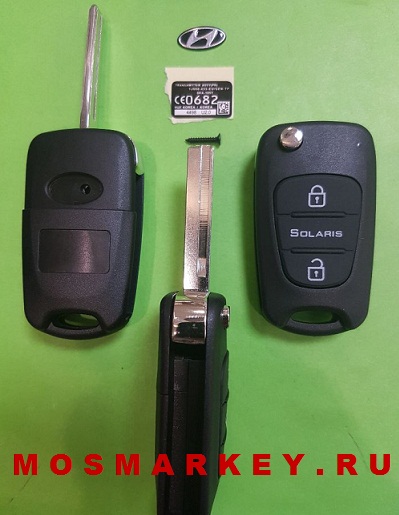 Hyundai Solaris HYN17BTE - корпус выкидного ключа, 2 кнопки 