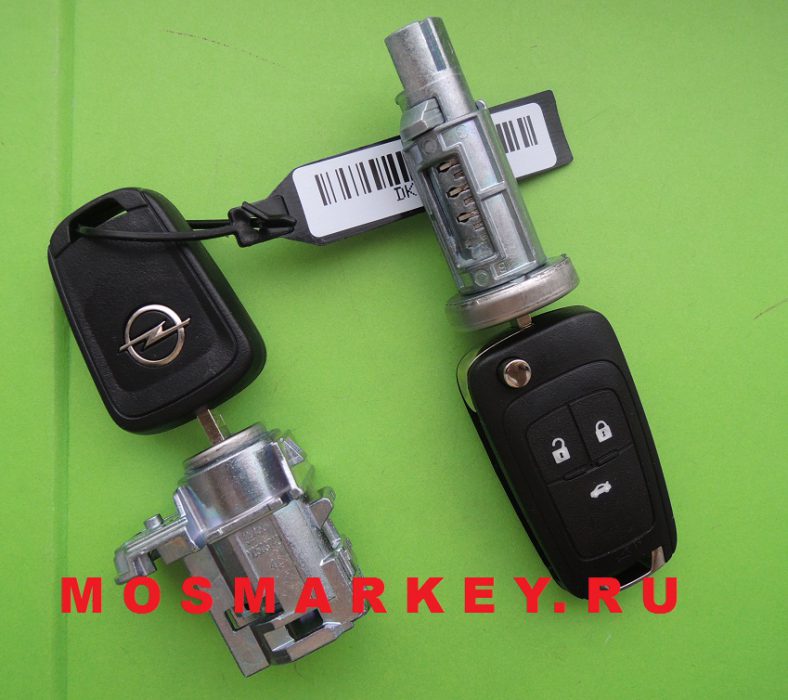 ОРИГИНАЛ Opel Astra J, Insignia - комплект замков и ключей 433 Mhz, 3 кнопки    