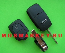 Audi HU66 - корпус выкидного ключа, 2 кнопки  