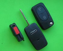 Audi HU66 - корпус выкидного ключа  2+1 кнопки  