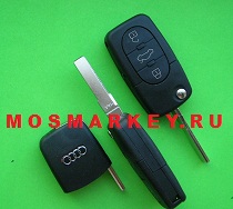 Audi HU66 - корпус выкидного ключа, 3 кнопки  