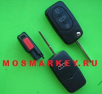 Audi HU66 - корпус  выкидного ключа, 3+1 кнопки  