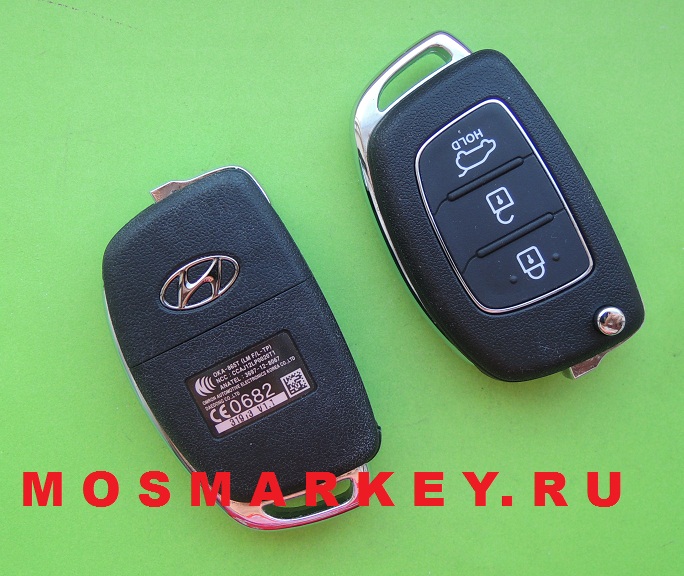 Hyundai IX35, оригинальный выкидной ключ, 3 кнопки, 433Mhz