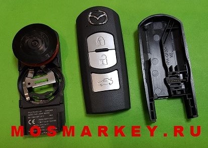 Mazda - корпус смарт ключа, 3 кнопки