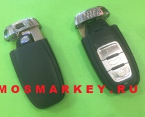 Audi - A4, A5, A6, A7, A8, Q5  смарт ключ, 3  кнопки, 433Mhz