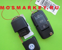  VW ключ зажигания - 1K0 959 753 P, 3 кнопки, 433Mhz