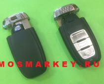 Audi - A4, A5, A6, A7, A8, Q5  смарт ключ, 3 кнопки - 868Mhz