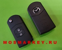 Mazda - оригинальный выкидной ключ 2 кнопки, 433Mhz - Visteon system