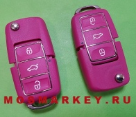 Выкидной ключ KEYDIY, 3 кнопки для приборов - KD200, KD900, KD900+ ( В серия) - pink
