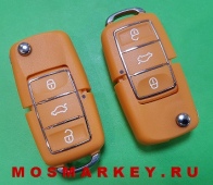 Выкидной ключ KEYDIY, 3 кнопки для приборов - KD200, KD900, KD900+ ( В серия) - yellow