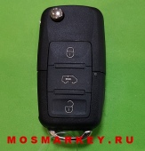 Volkswagen Multivan - оригинальный выкидной ключ HU66, 4 кнопки