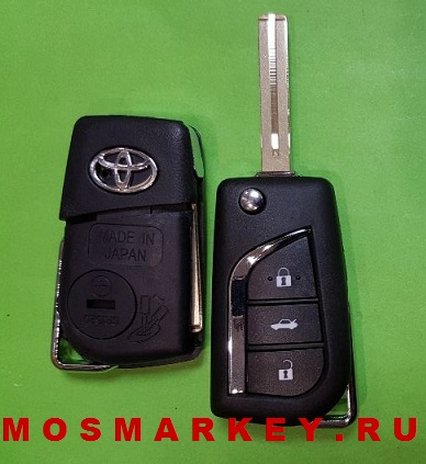 Toyota TOY48 - корпус выкидного ключа, 3 кнопки