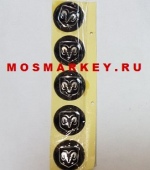 Логотипы  DODGE  для ключей KEYDIY - 14mm (комплект 5шт) силиконовые