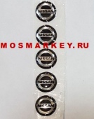 Логотипы  NISSAN  для ключей KEYDIY - 14mm (комплект 5шт) силиконовые