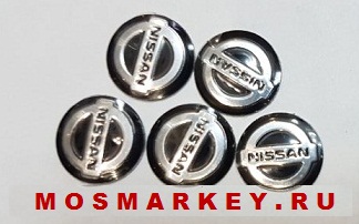 Логотипы  NISSAN  для ключей KEYDIY - 14mm (комплект 5шт) металлические