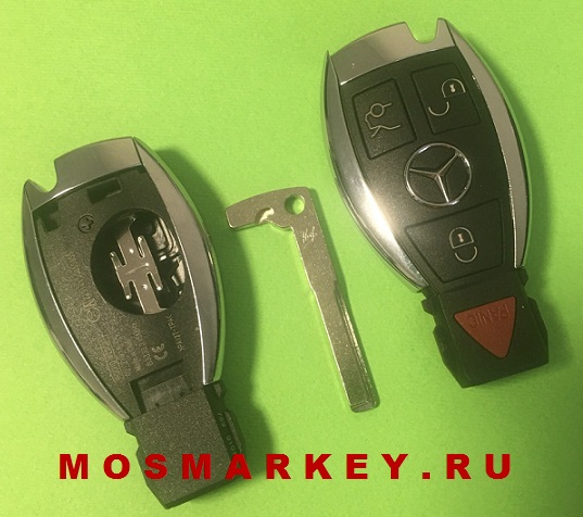 Mercedes - корпус смарт ключа, 3+1 кнопки