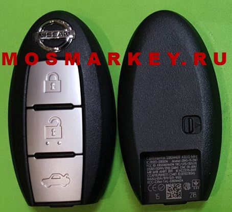 Nissan Teana - оригинальный смарт ключ, 3 кнопки