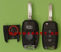 Kia HYN14R - корпус выкидного ключа, 3 кнопки