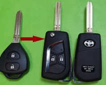 Toyota TOY43 корпус выкидного ключа 2 кнопки 