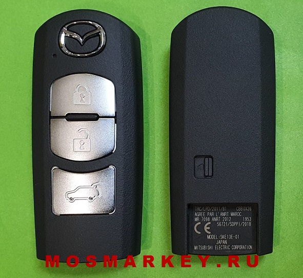 Mazda СХ-5, CX-9 - оригинальный смарт ключ зажигания, 3 кнопки 