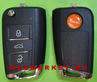 Выкидной ключ Xhorse стиль MQB, 3 кнопки для приборов - VVDI( XE - серия)