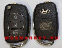 Hyundai Santa Fe 2015+  оригинальный ключ зажигания, 3 кнопки